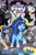 Size: 2063x3131 | Tagged: safe, artist:casey coller, idw, official comic, izzy moonbow, misty brightdawn, opaline arcana, skye, violette rainbow, alicorn, pony, unicorn, zebra, g5, my little pony: black white & blue, official, spoiler:comic, spoiler:g5comic, :o, bracelet, braces, castle, coat markings, comic cover, cover, cover art, eyeshadow, female, filly, foal, friendship bracelet, frown, high res, jewelry, makeup, mare, my little pony logo, necklace, open mouth, open smile, pale belly, partial color, smiling, socks (coat markings), starry eyes, unshorn fetlocks, wingding eyes