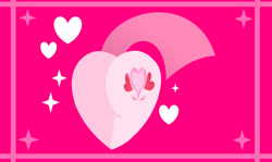 Size: 1280x761 | Tagged: safe, artist:teahie821, oc, oc only, oc:annisa trihapsari, earth pony, pony, annibutt, butt, flag, heart, heart butt, magenta background, pink body, pink tail, plot, solo, tail