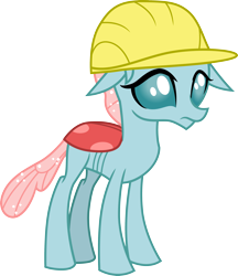 Size: 3000x3474 | Tagged: safe, artist:cloudy glow, ocellus, changedling, changeling, g4, non-compete clause, .ai available, clothes, hard hat, hat, high res, simple background, solo, transparent background, vector