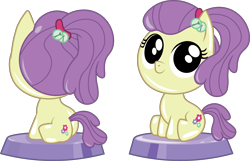 Size: 2483x1596 | Tagged: safe, artist:prixy05, lily pad (g4), earth pony, pony, g4, cute, equestria girls ponified, figurine, lily padorable, pocket ponies, ponified, simple background, solo, transparent background, vector