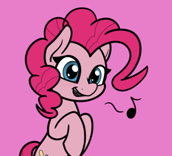 Size: 2048x1856 | Tagged: safe, artist:ewoudcponies, pinkie pie, earth pony, pony, g4, female, pink background, simple background, solo