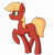 Size: 5000x5117 | Tagged: safe, artist:those kids in the corner, big macintosh, earth pony, pony, g4, blank flank, colt, colt big macintosh, foal, happy, looking offscreen, male, profile, raised hoof, simple background, smiling, transparent background, younger