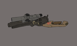 Size: 5000x3000 | Tagged: safe, artist:aviarts, fallout equestria, .44 magnum, concept art, fallout, gun, handgun, little macintosh, mouth grip, mouth grip gun, mouth gun, mouth trigger, muzzle arm, navy revolver, no pony, revolver, weapon, wip