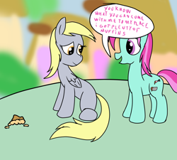 Size: 2000x1800 | Tagged: safe, artist:amateur-draw, derpy hooves, oc, oc:belle boue, pegasus, pony, unicorn, g4, female, food, male, mare, muffin, simple background, stallion