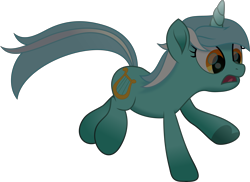 Size: 6567x4768 | Tagged: safe, artist:php178, lyra heartstrings, pony, unicorn, g4, my little pony: the movie, .svg available, amber eyes, art challenge, dark, female, golden eyes, harp, hoof heart, inkscape, looking forward, mare, movie accurate, musical instrument, open mouth, quick draw, running, running away, shading, simple background, solo, svg, tail, transparent background, underhoof, vector, windswept tail, yelling, yellow eyes