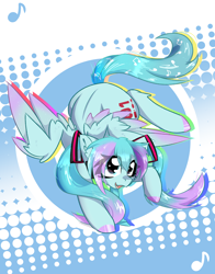 Size: 3850x4900 | Tagged: safe, artist:jubyskylines, pegasus, pony, anime, hatsune miku, solo, vocaloid