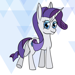 Size: 2322x2299 | Tagged: safe, artist:kujivunia, rarity, g4, abstract background, colored, flat colors, high res, looking at you, solo