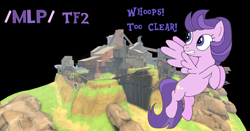 Size: 1360x711 | Tagged: safe, clear skies, pegasus, pony, g4, /mlp/ tf2 general, flying, team fortress 2, text, upward