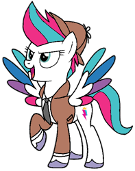 Size: 444x564 | Tagged: safe, artist:noi kincade, zipp storm, pegasus, pony, g4, g5, clothes, deerstalker, detective, detective zipp, female, g5 to g4, generation leap, hat, necktie, sherlock holmes, simple background, solo, transparent background, tuxedo, zipplock