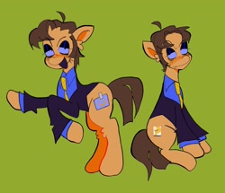 Size: 2048x1761 | Tagged: safe, artist:burgerputty, earth pony, pony, better call saul, clothes, necktie, ponified, saul goodman, simple background, sitting, smiling, solo, suit