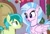 Size: 1451x999 | Tagged: safe, screencap, sandbar, silverstream, classical hippogriff, earth pony, hippogriff, pony, g4, season 8, the hearth's warming club, colt, cute, diastreamies, duo, female, foal, laughing, looking at each other, looking at someone, male, open mouth, open smile, school of friendship, smiling, teenager