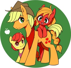 Size: 869x827 | Tagged: dead source, safe, artist:30clock, apple bloom, applejack, big macintosh, earth pony, pony, g4, apple siblings, apple sisters, applebuck, applejack (male), brother and sister, brothers, colt, female, foal, macareina, male, mare, neckerchief, rule 63, siblings, stallion