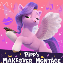 Size: 217x215 | Tagged: safe, pipp petals, pegasus, pony, g5, my little pony: make your mark, adorapipp, cute, diadem, flying, glowing cutie mark, jewelry, kissy face, phone, pink background, regalia, simple background, spotify, that pony sure does love phones, tiara