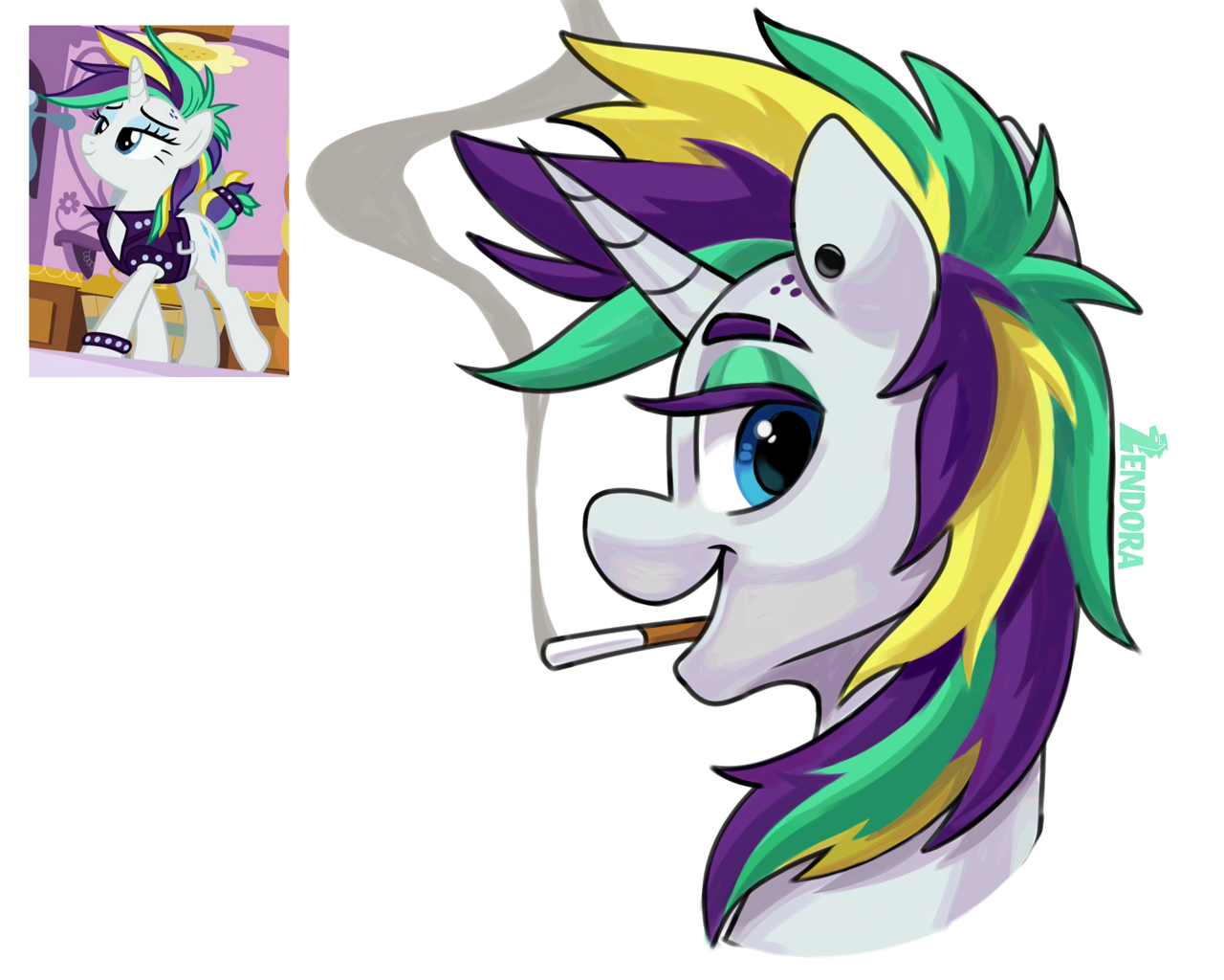 Punk Rarity Screencap #3168198 - safe, artist:zendora, screencap, rarity, pony, unicorn, g4 ...