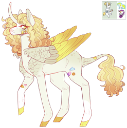 Size: 2583x2619 | Tagged: safe, artist:sleepy-nova, oc, oc only, alicorn, pony, cloven hooves, colored wings, curved horn, female, high res, horn, leonine tail, mare, multicolored wings, simple background, solo, tail, transparent background, wings