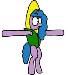 Size: 3023x3351 | Tagged: safe, artist:professorventurer, izzy moonbow, pony, unicorn, g5, clothes, colonel cornelius cornwall, corn, corn costume, costume, food, food costume, high res, t pose