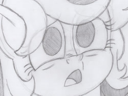 Size: 1920x1440 | Tagged: safe, artist:taylerthecartoonboy2001, twilight sparkle, g4, 60s, horrified, scared, sketch, solo, terrified, traditional art