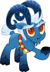 Size: 2469x3529 | Tagged: dead source, safe, alternate version, artist:php178, grogar, goat, g4, my little pony: the movie, the beginning of the end, the ending of the end, .svg available, bell, bell collar, cloven hooves, collar, collar ring, curved horn, cute, eyebrows, fangs, floppy ears, grogarbetes, harness, high res, hoof heart, horn, inkscape, jewelry, long horn, looking up, male, movie accurate, one ear down, red eyes, ring, short tail, simple background, slit pupils, solo, svg, tail, trace, transparent background, underhoof, upside-down hoof heart, vector