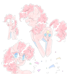 Size: 1853x2048 | Tagged: safe, artist:nutsack90, pinkie pie, earth pony, pony, g4, :p, looking at you, simple background, smiling, solo, tongue out, white background