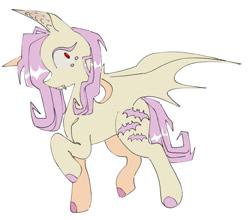 Size: 1934x1705 | Tagged: safe, artist:nutsack90, fluttershy, bat pony, pony, g4, bat ponified, bat wings, fangs, flutterbat, race swap, red eyes, simple background, solo, white background, wings