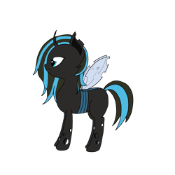 Size: 4000x4000 | Tagged: safe, artist:midnightbloom, oc, oc only, changeling, changeling oc, female, simple background, solo, transparent background