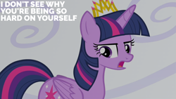 Size: 2000x1125 | Tagged: safe, edit, edited screencap, editor:quoterific, screencap, twilight sparkle, alicorn, pony, equestria games, g4, my little pony: friendship is magic, crown, jewelry, regalia, solo, twilight sparkle (alicorn)