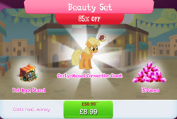 Size: 1266x858 | Tagged: safe, gameloft, idw, earth pony, pony, g4, my little pony: magic princess, official, bundle, bush, costs real money, english, female, gem, idw showified, mare, mobile game, numbers, rock, solo, text, unnamed character, unnamed pony