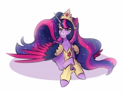 Size: 4096x3078 | Tagged: safe, artist:yutailaarts, twilight sparkle, alicorn, pony, g4, my little pony: friendship is magic, the last problem, crown, female, jewelry, older, older twilight, older twilight sparkle (alicorn), princess twilight 2.0, regalia, simple background, solo, twilight sparkle (alicorn), white background