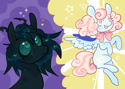 Size: 2048x1463 | Tagged: safe, artist:squilko, oc, oc only, changeling, pony, changeling oc, disguise, disguised changeling, horn, multiple horns, solo