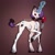 Size: 1249x1252 | Tagged: safe, artist:louarthur8, rarity, oc, oc only, deer, deer pony, demon, demon pony, hybrid, original species, pony, undead, unicorn, unideer, wendigo, g4, alastor, bowtie, crossover, crossover fusion, deer demon, deer pony demon, fusion, fusion:alastor, fusion:raristor, fusion:rarity, glowing, glowing horn, gradient background, hazbin hotel, hellaverse, horn, hybrid fusion, intersex, magic, nonbinary, overlord demon, red eyes, scepter, signature, sinner demon, solo, telekinesis, unshorn fetlocks, wendigo pony