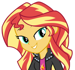 Size: 8572x7969 | Tagged: safe, artist:andoanimalia, sunset shimmer, human, equestria girls, g4, my little pony equestria girls: rainbow rocks, bedroom eyes, female, simple background, solo, transparent background, vector