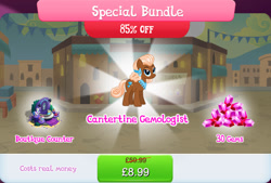 Size: 1269x858 | Tagged: safe, gameloft, idw, earth pony, pony, g4, my little pony: magic princess, official, bundle, bush, costs real money, ear piercing, earring, english, female, gem, idw showified, jewelry, mannequin, mare, mobile game, numbers, piercing, solo, text, unnamed character, unnamed pony