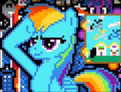 Size: 823x624 | Tagged: safe, rainbow dash, pegasus, pony, g4, july fools, pixel art, r/place, r/place2023, reddit