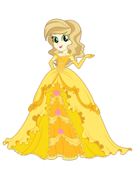 Size: 2680x3508 | Tagged: safe, artist:rainshadow, sweet biscuit, human, equestria girls, g4, beautiful, clothes, dress, equestria girls-ified, female, gloves, gown, high res, jewelry, long gloves, petticoat, princess costume, simple background, solo, transparent background