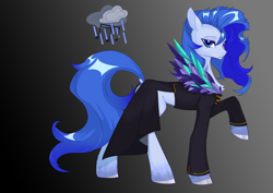 Size: 3508x2480 | Tagged: safe, oc, oc only, oc:ray frok, earth pony, pony, gradient background, high res, solo