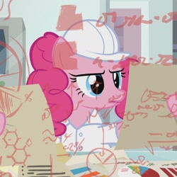Size: 1440x1440 | Tagged: safe, screencap, pinkie pie, earth pony, pony, g4, official, season 9, the last laugh, cropped, female, mare, math, open mouth, solo