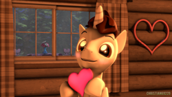 Size: 1920x1080 | Tagged: safe, artist:christian69229, oc, oc only, oc:neo sparkle, alicorn, pony, 3d, alicorn oc, blushing, commission, heart, horn, male, smiling, source filmmaker, stallion, wings, ych result
