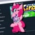 Size: 1191x1191 | Tagged: safe, artist:josephthedumbimpostor, artist:tridashie, pinkie pie, starlight glimmer, g4, among us, kirby (series), meta, pfp, tridashie's pinkie pie hug, twitter