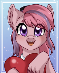 Size: 2160x2700 | Tagged: safe, artist:duskooky, artist:kooky, oc, oc only, oc:sweet haze, pony, cute, ear fluff, femboy, hat, heart, high res, looking at you, male, open mouth, smiling, smiling at you, solo, unshorn fetlocks