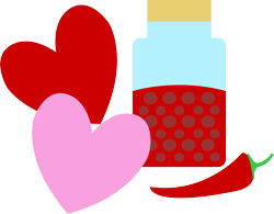 Size: 1696x1324 | Tagged: safe, artist:thunderdasher07, oc, oc only, oc:scarlet spice, cutie mark, cutie mark only, food, heart, jar, no pony, pepper, simple background, solo, transparent background, vector