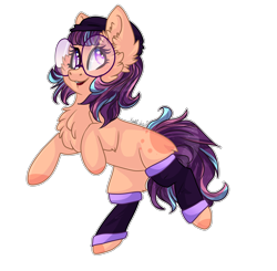 Size: 5800x5686 | Tagged: safe, artist:krissstudios, oc, oc only, earth pony, pony, cheek fluff, chest fluff, clothes, ear fluff, female, glasses, hat, leg warmers, mare, simple background, solo, transparent background