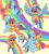 Size: 3000x3300 | Tagged: safe, artist:feralkittyclawz, rainbow dash, scootaloo, pegasus, pony, g4, age difference, butt, clothes, cute, cutealoo, duo, eyes closed, fake hair, fake tail, female, filly, floating heart, foal, foalcon, folded wings, forehead kiss, grin, heart, high res, kiss on the lips, kissing, lesbian, lying down, mare, one eye closed, open mouth, open smile, plot, prone, pseudoincest, rainbow, rainbow background, rainbow dash is a foal fiddler, raised hooves, scarf, ship:scootadash, shipping, signature, smiling, spread wings, starry eyes, tail, underhoof, wingding eyes, wings