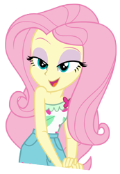 Size: 6069x8747 | Tagged: safe, artist:andoanimalia, fluttershy, human, equestria girls, equestria girls specials, g4, my little pony equestria girls: better together, my little pony equestria girls: spring breakdown, bedroom eyes, cruise outfit, open mouth, open smile, simple background, skinny, smiling, solo, stupid sexy fluttershy, thin, transparent background, vector