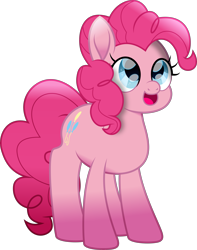 Size: 3098x3922 | Tagged: safe, artist:php178, part of a set, pinkie pie, earth pony, pony, lincolnbrewsterfan's movie cutie smiles, g4, .svg available, adorable face, big eyes, big smile, blue eyes, curly hair, curly mane, curly tail, cute, cute face, cuteness overload, daaaaaaaaaaaw, diapinkes, female, gradient hooves, happiness, happy, happy face, high res, highlights, inkscape, looking up, mare, movie accurate, pink mane, pink tail, shading, simple background, smiling, solo, svg, tail, transparent background, vector, weapons-grade cute, wide eyes
