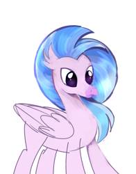 Size: 2324x2963 | Tagged: artist needed, safe, silverstream, hippogriff, g4, black eye, female, high res, simple background, solo, white background