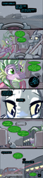 Size: 1057x4310 | Tagged: safe, artist:frist44, spike, dragon, anthro, g4, beatrice santello, beatrike, blushing, car, comic, conversation, crossover, crossover shipping, dialogue, driving, female, male, night, night in the woods, seatbelt, shipping, straight