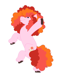 Size: 1280x1600 | Tagged: safe, artist:itstechtock, oc, oc:pompom, earth pony, pony, bipedal, simple background, solo, transparent background