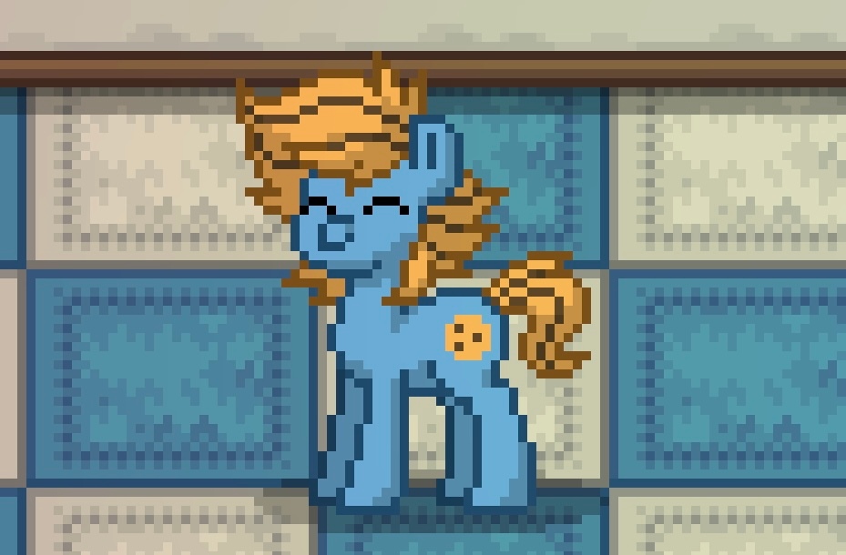 Safe Oc Oc Blue Cookie Earth Pony Pony Pony Town Cute