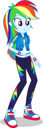 Size: 612x1798 | Tagged: safe, artist:dustinwatsongkx, rainbow dash, human, equestria girls, g4, confused, female, geode of super speed, magical geodes, simple background, solo, transparent background, vector