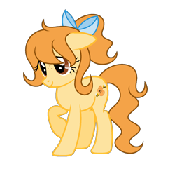 Size: 1319x1270 | Tagged: safe, artist:darbypop1, artist:raini-bases, oc, oc only, oc:honey wa, earth pony, pony, base used, bow, female, hair bow, mare, simple background, solo, transparent background